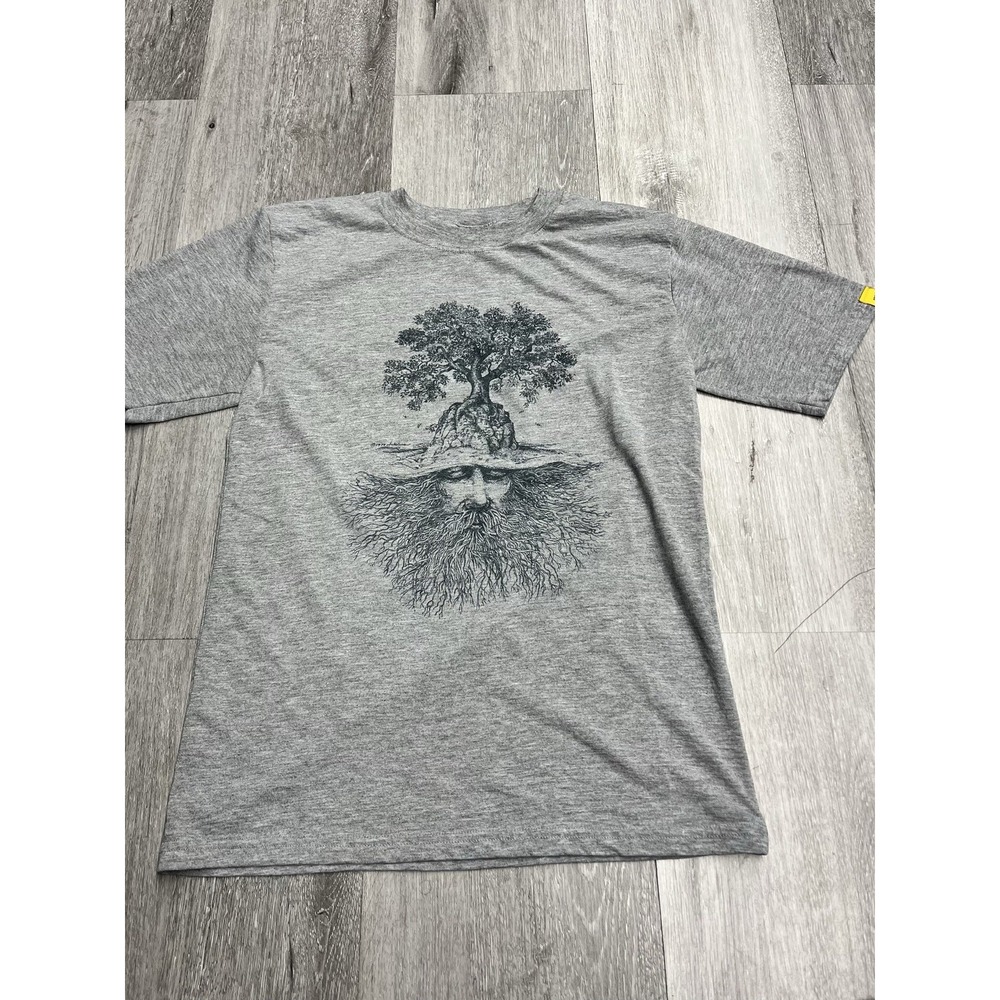 Vintage 1979 Tree of Life, Roots Old Man Face Coming Attractions Blue T Shirt XL